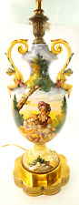 A Spectacular hand Painted Amore Pastorale Porcelain Figural Lamp 38