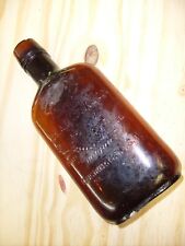 EARLY GLASS FLASK -  JOS. A. MAGNUS & CO / CINCINATTI WHISKEY BOTTLE picture