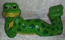 Vintage Anthropomorphic Green Paper Mache Frog Sculpture Figurine Thailand picture