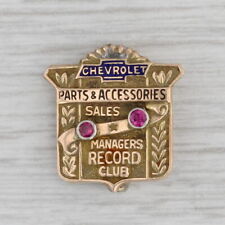 Chevrolet Sales Managers Record Club Parts & Accessories Pin 10k Gold Service picture