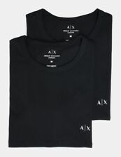Armani Exchange Men's  2-Pack Logo Crewneck T-Shirt Black Size M picture