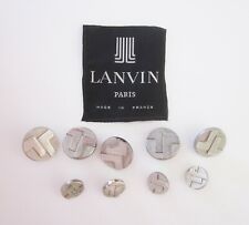 9 Lanvin Replacement Blazer Buttons Silvertone Initials Cuff & Jacket picture