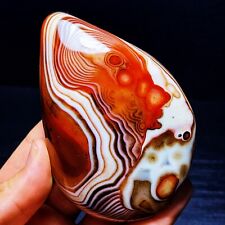 TOP 325G Natural Polished Silk Banded Agate Lace Agate Crystal Madagascar  L1859 picture