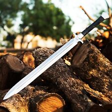 Handmade Full Tang Viking Sword With Scabbard-Real Battle Unbreakable Sword picture