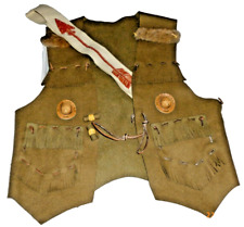 Vintage Boy Scout Vest 1946 BSA  Du Page Camporal Arrow Vigil Felt Early Sash picture