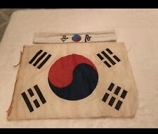 Vintage 1950s Korean War Flag South Korea Plus Head Band picture