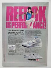 Reebok Instructor 5000 Aerobic Shoes Woman Working Out 1987 Vintage Print Ad picture