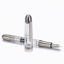 Asvine P36 Titanium Piston Fountain Pen EF/F/M Nib Transparent Acrylic Gift Pens picture
