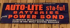 1950's 1960's Ford Auto-Lite NOS Battery Sign / Banner Advertisement 57x22