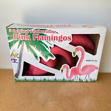 Vintage 2 Original Don Featherstone Pink Flamingos Lawn Blow Mold NEW Made USA picture