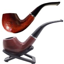2 Durable Wooden Wood Smoking Pipe Tobacco Cigarettes Cigar Pipes Enchase Gift R picture