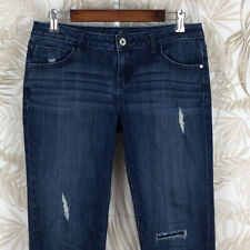 Simply Vera Wang Relaxed Boyfriend womens size 4 stretch distressed dark jeans picture