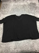 Simply Vera Wang Oversized Top Womens Size Large / XL Black Short Sleeve Blouse picture