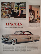 1952 September Holiday Advertisement LINCOLN Means Modern Living on the Move picture