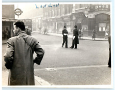 Vintage Photo 1953, Downtown Street Corner Traffic Bobbies England JNHC 4.5x3.5 picture