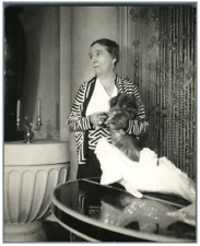 Jeanne Lanvin with her Beijing, photographed by Boris Lipnitzki Vintage silv picture