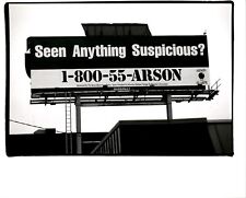 LG39 1992 Orig Barry Wong Photo ARSON INVESTIGATION TIP LINE BILLBOARD SEATTLE picture