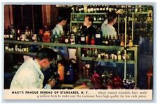 Macy's New York NY Postcard Bureau Standards Bar Counter c1960 Vintage Antique picture