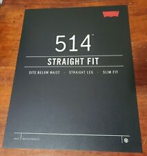 2014 Levi's 514 Straight Fit Double Sided Advertising Store Poster picture