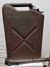 Vintage WWII USA Jerry Gas Can 5 Gal. W/Spout. picture