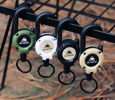 Outdoors Retractable Key Chain Reel Holder Heavy Duty Cord Carabiner Key Holder picture