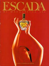 ESCADA Perfume Magazine Print Ad Cri du Couer Margaretha Ley vtg 1990s 1pg 1991 picture