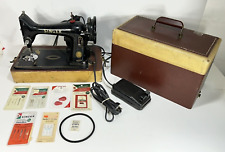 Vintage 1954 Singer Model 99K Sewing Machine with Cabinet, Foot Pedal & Accs picture