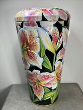 Lilly Flowers EMPTY Collectable Storage Tin Container Display'., picture