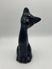 Vintage Ceramic Black Cat Statue Kitsch Decor picture