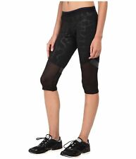 adidas by Stella McCartney Women's Black Run 3/4 Tights with Mesh Panels Size M picture