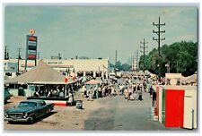 c1960 Crowd Little Italy Festival Labor Day Weekend Clinton Indiana IN Postcard picture