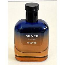 Zara Silver Winter Man Eau De Toilette Cologne About 80% full in 2.71oz Bottle R picture