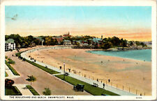 Vtg 1920s The Boulevard and Beach Swampscott Massachusetts MA Postcard picture