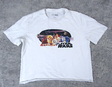 GAP x Star Wars  Tshirt Womens S Graphic White Short Sleeve Retro Movie Casual picture