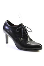 Jil Sander Womens Leather Lace Up Ankle Booties Black Size 38.5 8.5 picture