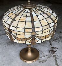 Antique Lamb Company Stained Leaded Glass Table Lamp Size Of Shade 16.5 Inches picture