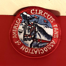 Vintage c 1980s Circus Patch CIRCUS FANS ASSOCIATION OF AMERICA white horse picture