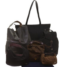 BOTTEGA VENETA Leopard Backpack Shoulder Bag Nylon 6Set Black Brown Auth bs12337 picture
