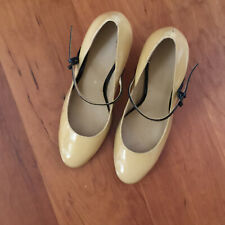 Nine West Patent Leather Strap Heels Shoes Color: Black / Cream Size: 7.5 picture