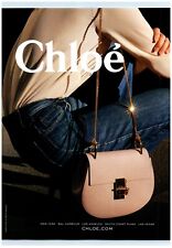 2016 Chloe Print Ad, Drew Crossbody Bag Blouse Tucked into Jeans Heels Nails picture