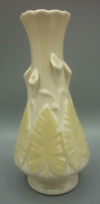 Belleek Fermanagh Iridescent Yellow Calla Lily Leaves Bud Vase 1921- 1946 picture