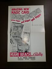 Bally MIAMI BEACH Original Bingo Flyer picture