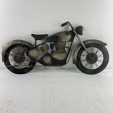 Rustic 3D Motorcycle Metal Wall Art Decor Hanging Brushed Vintage Harley picture