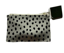 Kate Spade Pencil Pouch With Gold Metal Sharpner Plastic Ruler Eraser 8.5x5.5” picture