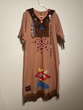 Vintage Camp Fire Girls Dress Ceremonial Indian Beadwork  Patches And Pins picture
