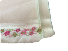 NEW- Vintage Dream Song Thermal Weave Blanket - Twin 66x90 - White Pink Flowers picture