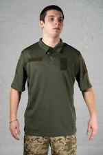 Polo olive coolmax tactical army men's ZSU plain APU military T-shirt for summer picture