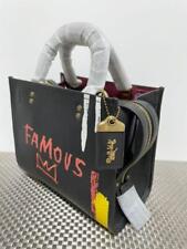 Coach x Jean Michel Basquiat 3 Way Tote Bag Shoulder Bag Black Rogue 25 2209 M picture