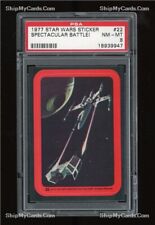 1977 Topps Star Wars Sticker #22 Spectacular Battle PSA 8 picture