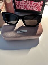 Miu Miu Sunglasses MU 09WS Black/Dark Brown For Women picture